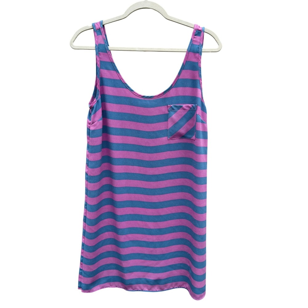 Southern Tide Pink Blue Stripe Tank Dress Size Small Beach Preppy Cruise Coverup